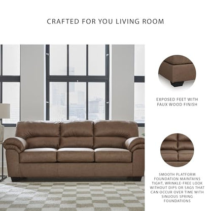 Signature Design by Ashley Walker Point Contemporary Sofa with Removable Cushion, Light Brown