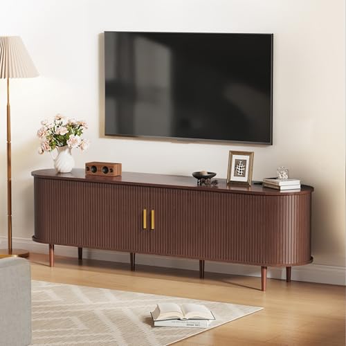 70.8 Inch Mid Century Modern TV Stand with Power Outlet for TVs up to 80 Inch, view 4