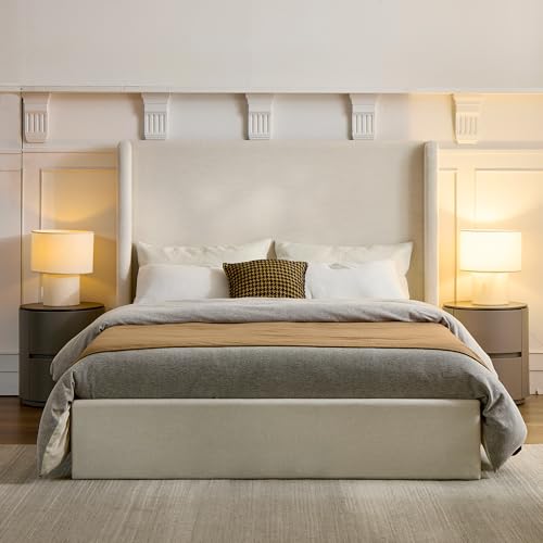 Queen Size Upholstered Platform Bed Frame, view 2