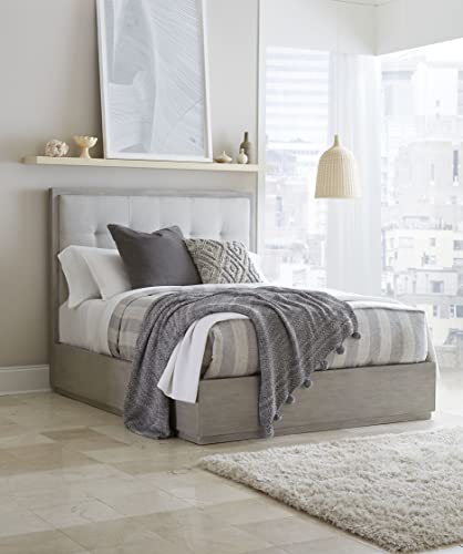 Solid Wood Footboard-Storage Bed, Queen, Oxford - Mineral, view 2