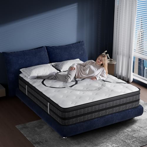King Size Mattress, 12 Inch Hybrid King Mattress in a Box, Medium Firm, view 2