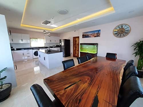 Personalized Large EPOXY Table, Resin Dining Table for 2, 4, 6, 8 River Table Top, Wood Epoxy Coffee Table Top, Living Room Table (Without Stand, 60 x 30inches)