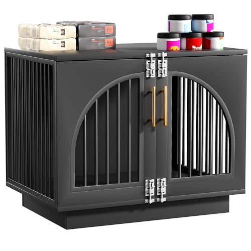 Wooden Dog Crate Furniture End Table, view 7