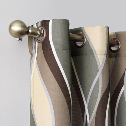 Intersect 2-Pack Ogee Print Semi-Sheer Grommet Curtain Panel Pair