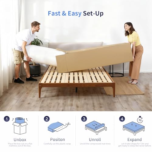 | 6 Inch Twin Mattress | Medium Firm | Gel Memory Foam | White, view 6