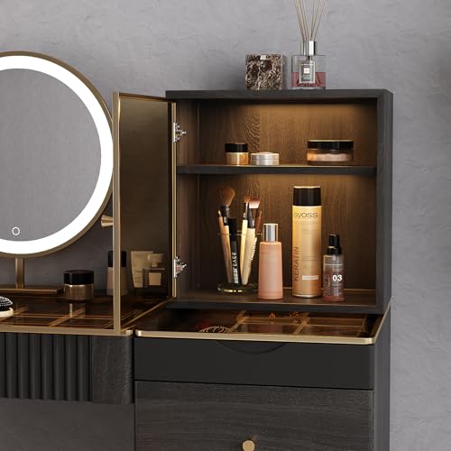 Premium Makeup Vanity Table, Storage Dressing Table, Vanity Desk, view 7