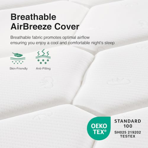 8 Inch Full Mattress, Bonnell Spring Hybrid with Spine Support, view 5