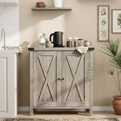 GAOMON Farmhouse Sideboard Buffet Cabinet with Storage, view 2