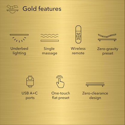 baselogic Gold Adjustable Base Bed Frame Full, view 4
