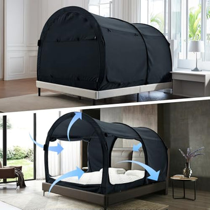 ® Canopy Bed Dream Privacy Space Full Sleeping Tents Indoor Pop Up Portable, view 3