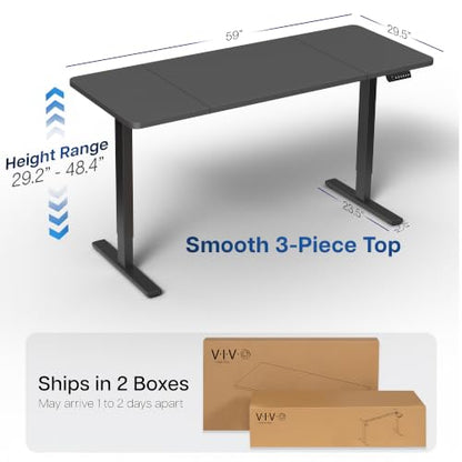 VIVO Black 60 x 30 in Standing Desk, DESK-KIT-1B6B-30, view 4