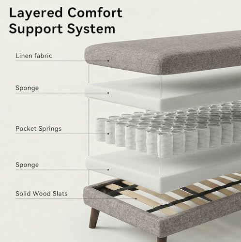 65" W Loveseat Sofa, Mid Century Modern Love Seat Couches for Living Room, Button Tufted Upholstered Small Couch for Bedroom, Solid and Easy to Install Love Seats Furniture, Grey