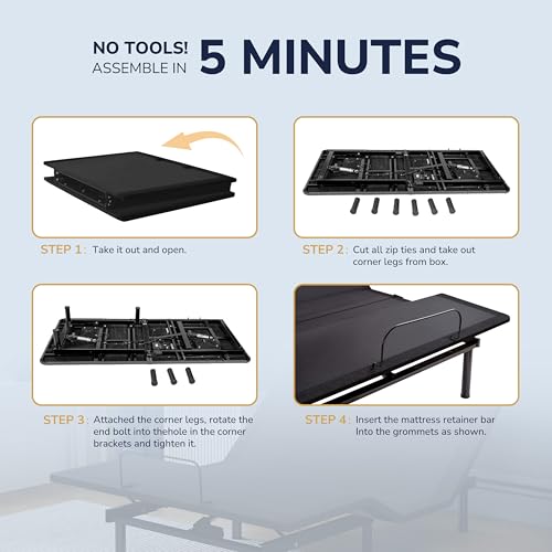 Adjustable Bed with Cooling Memory Foam Mattress, view 7