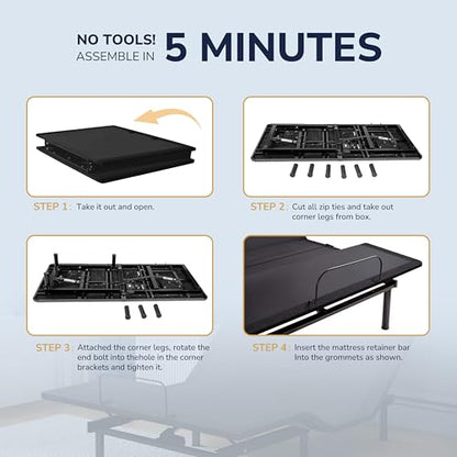 Adjustable Bed with Cooling Memory Foam Mattress, view 7