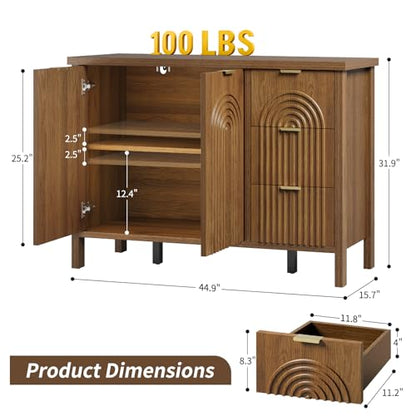 Sideboard Buffet Cabinet with Storage, view 3