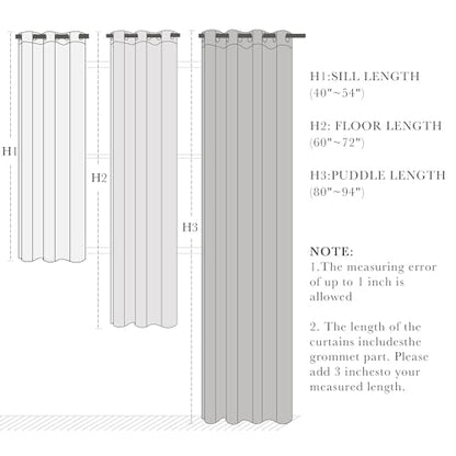 Pony DACNE Black Blackout Curtains for Bedroom 2 Panels Set - Light Reducing Solid Grommet Thermal Insulated Window Black Out Drapes for Living Room, 42 Wide by 60 inch Long