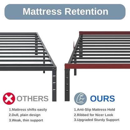 14 Inch Metal Full Bed Frame Mattress Anti-Slip Design, No Box Spring Needed, view 6