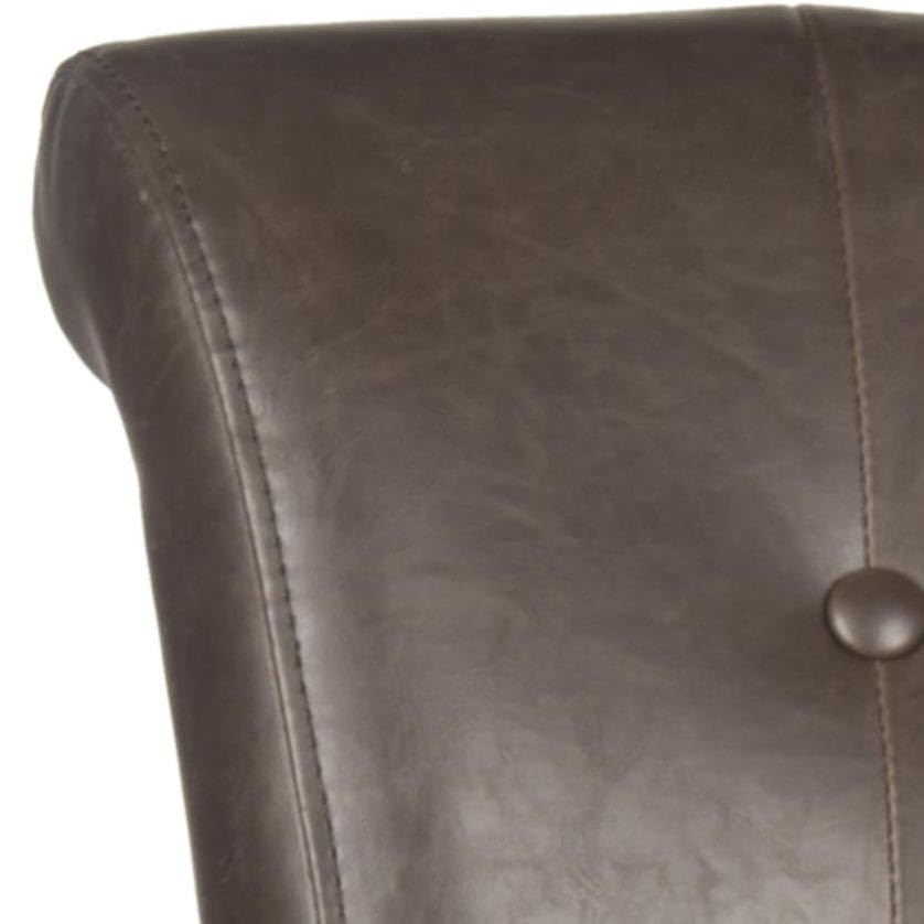 Safavieh Mercer Collection Sinclair Antique Brown Leather Ring Dining Chair (Set of 2)