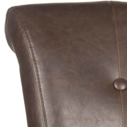 Safavieh Mercer Collection Sinclair Antique Brown Leather Ring Dining Chair (Set of 2)