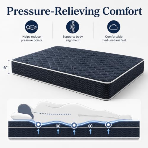 Twin Size Memory Foam Mattress, 6 Inch Bed Mattress in A Box Water-Resistant, view 7