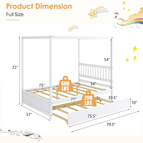 Canopy Bed with Trundle, view 3
