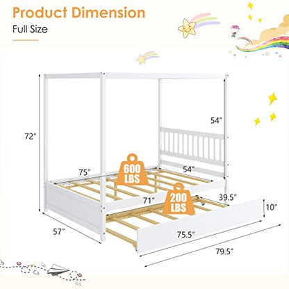 Canopy Bed with Trundle, view 3