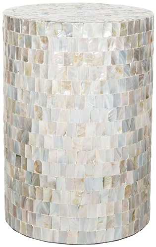 Safavieh Home Collection Ariel Multi Blue Square Mosaic Round Stool