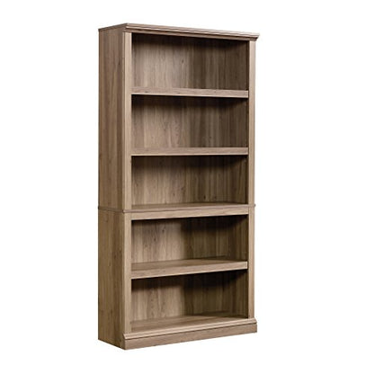 5 Tier Book Shelf Wooden Bookcase Multipurpose Bookshelf for Home Office, Living Room, in Salt Oak finish