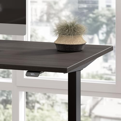 Bush Business Furniture 72-inch Electric Height Adjustable Standing Desk, Ergonomic Sit-Stand Computer Table for Home and Professional Office, Move 40 Series, Storm Gray with Black Base