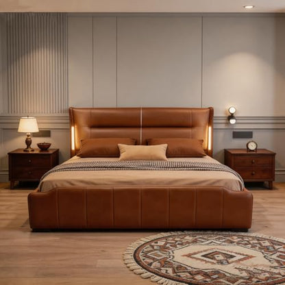 Italian Leather Bed with Sensor Lights, view 5