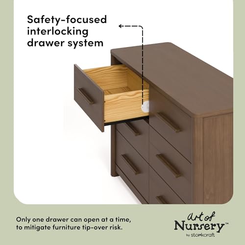 Malta 6 Drawer Dresser, Hazelnut, view 7