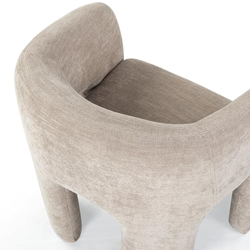 SAFAVIEH Couture Collection Tamlyn Modern Light Brown Performance Fabric Accent Chair (Fully Assembled)