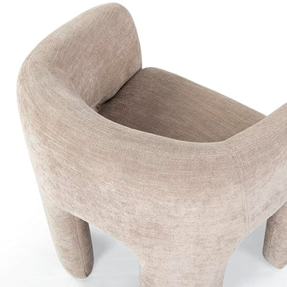 SAFAVIEH Couture Collection Tamlyn Modern Light Brown Performance Fabric Accent Chair (Fully Assembled)