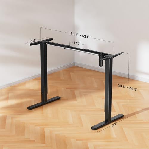 Electric Standing Desk Legs for 39.4-63.3 inch Desktops, 176 lbs, view 4