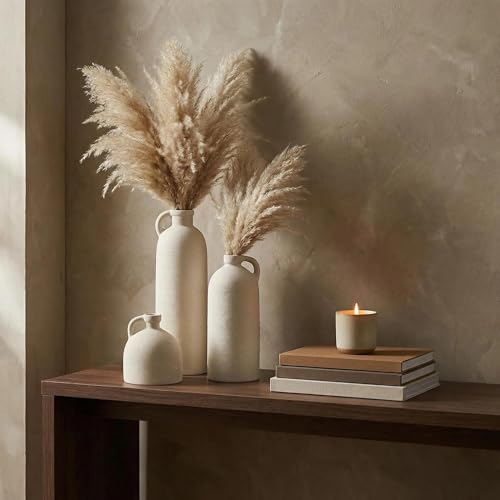 Flower Vase Set of 3, Ceramic Home Decor for Living Room, view 5