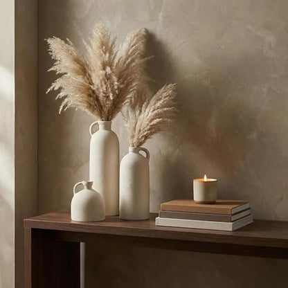 Flower Vase Set of 3, Ceramic Home Decor for Living Room, view 5