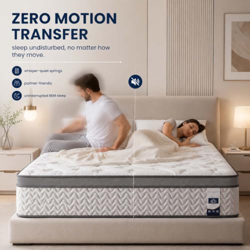 Full Mattress, 10 Inch Cooling Hybrid Full Size Mattress in a Box, view 8
