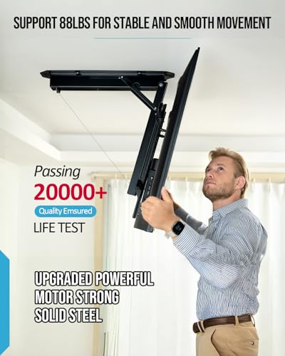 Electric Ceiling TV Mount with Remote, view 7