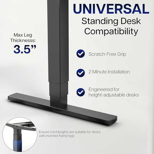 Black Clamp-on Desk Leg PC Mount, MOUNT-PC01C, view 5