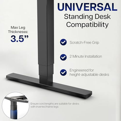 Black Clamp-on Desk Leg PC Mount, MOUNT-PC01C, view 5