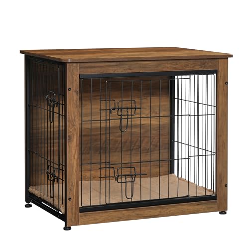 27" Dog Crate Furniture, Dog Kennel Indoor, with Waterproof Cushion, view 2