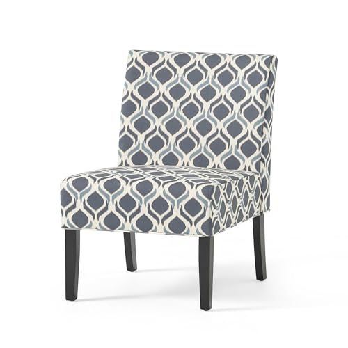 Kassi Fabric Accent Chairs, 2-Pcs Set, Blue / Navy