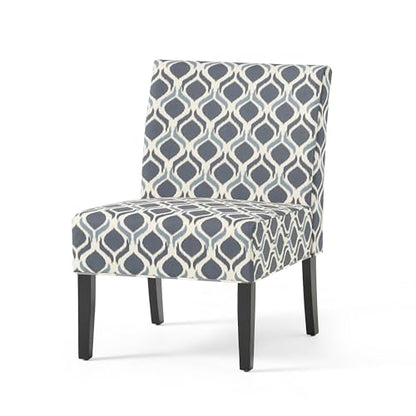 Kassi Fabric Accent Chairs, 2-Pcs Set, Blue / Navy