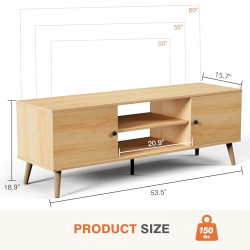 TV Stand for 55 60 Inch TV, Entertainment Center with Storage, view 4