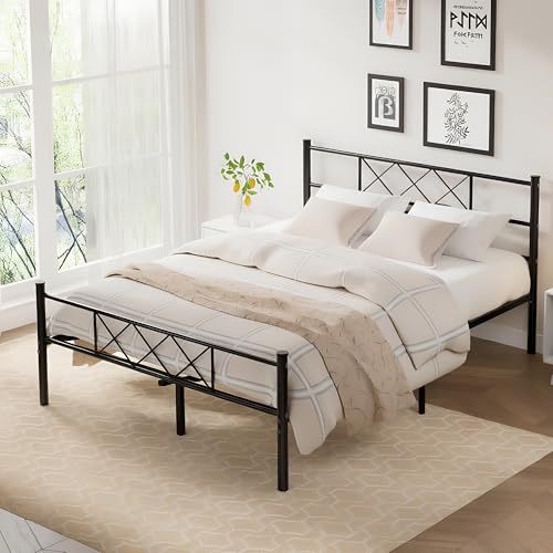 Matte Black Heavy Duty Bed Frame, view 5