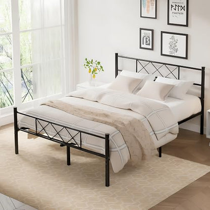 Matte Black Heavy Duty Bed Frame, view 5