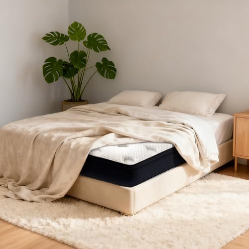 10 inches Hybrid Mattress King Size, Cooling-Gel Memory Foam & Pocket Springs, view 4