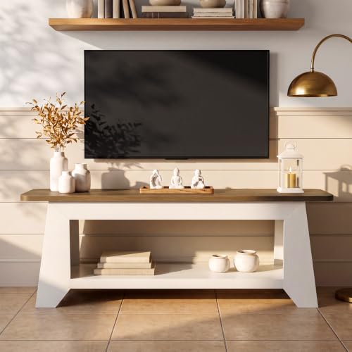 Farmhouse TV Stand, 63-Inch TV Stand for 55/65/70 Inch TVs, view 4