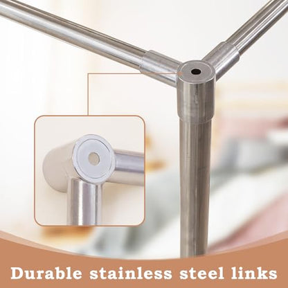 Canopy Bed Frame Full Size, Stainless Steel Metal Bed Post Poles, view 7