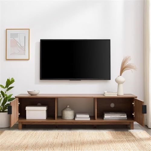 Arundo Fluted TV Stand for TVs up to 65 Inches, 58" TV Stand, Mocha